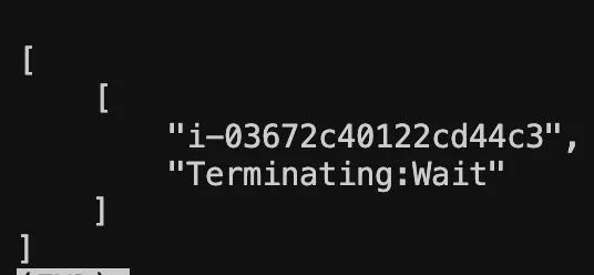 Terminating:Wait 상태 확인